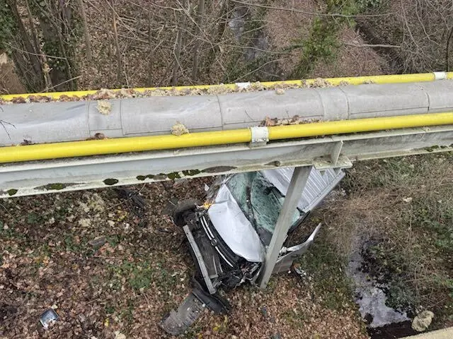Der Pkw stürzte in den Straßengraben und streifte dabei eine Gasleitung – der 31-jährige Fahrer wurde schwer verletzt ins Krankenhaus gebracht | Foto: Polizeiinspektion Rotenburg