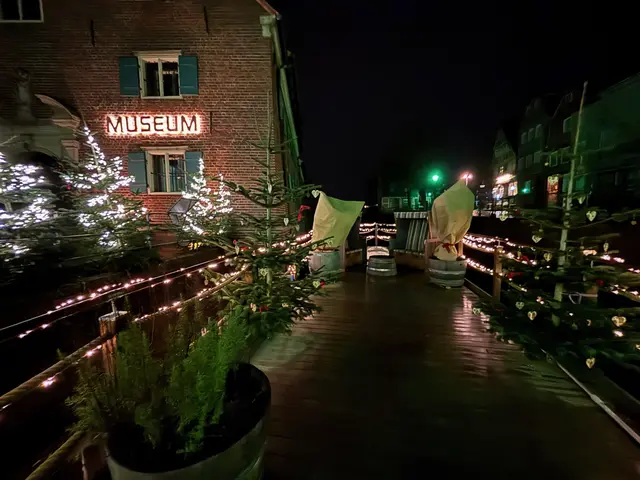 Festlich geschmückt und direkt am Schwedenspeicher treibt die idyllische Schute auf dem Wasser | Foto: pau