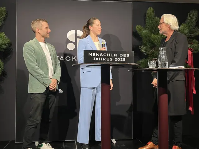 Christoph Stukenbrock und Emily Vogel im Gespräch mit Moderator Wolfgang Stephan | Foto: Sandra Polenz