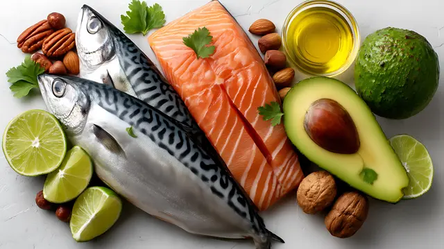 Gute Lieferanten für Omega-3-Fettsäuren: Fettreicher Seefisch wie Makrele oder Lachs. Pflanzliche Quellen enthalten zwar viel Alpha-Linolensäure (ALA), aber diese Vorstufe kann der Körper nur bedingt zu EPA und DHA umwandeln. Ausnahme ist Algenöl – denn es enthält direkt verwertbares EPA und DHA | Foto: stock.adobe.com / ciliraniwe
