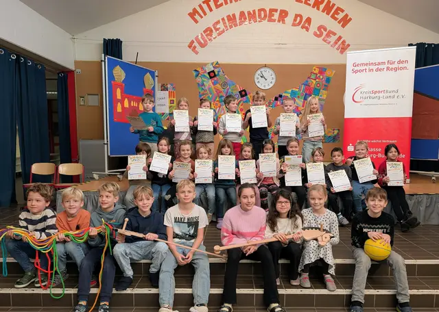 Die stolzen Gewinner der Mühlenschule | Foto: KSB Harburg-Land