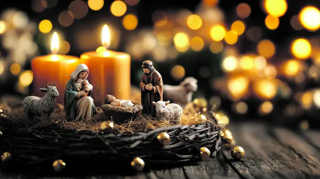 Viele Weihnachtsgottesdienste sind mit einem Krippenspiel verbunden | Foto: AdobeStock/Yuliko/KI-generiert