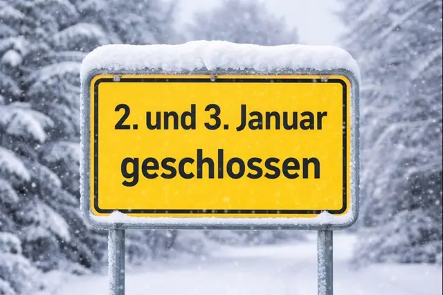 Info-Schild in winterlicher Landschaft_Symbolbild | Foto: jvp_ChatGPT