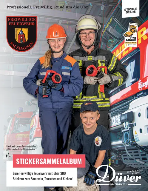 Das Cover des neuen Sticker-Albums der Feuerwehr Salzhausen | Foto: Feuerwehr Salzhausen