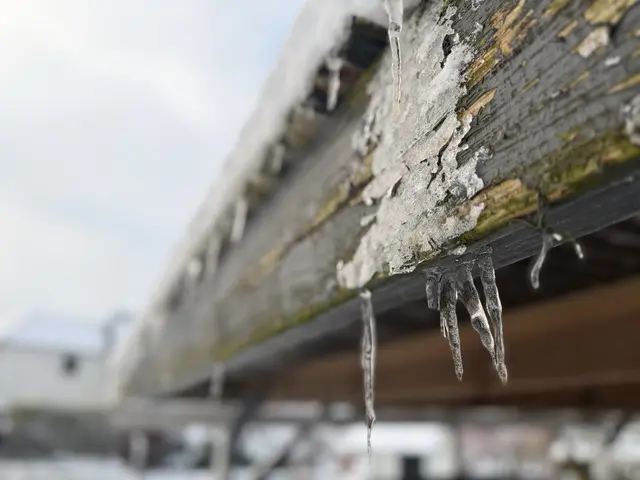 Mit Eiszapfen sieht selbst marodes Holz wunderschön aus | Foto: tml