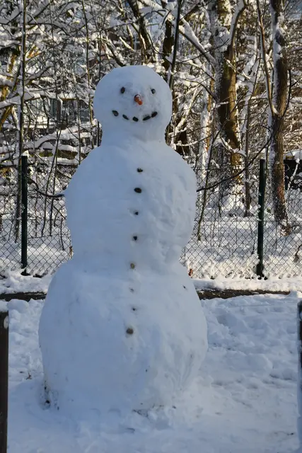 Ein riesiger Schneemann im Makens Hoff | Foto: Axel-Holger Haase