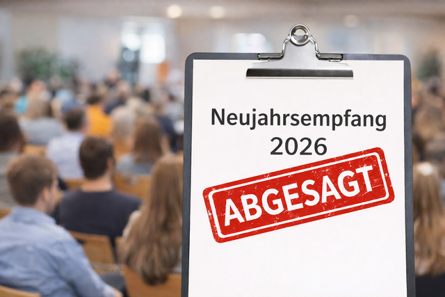 Aufgrund der Wetterlage wurde der Neujahrsempfang abgesagt | Foto: KI generated