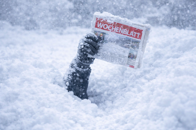 Auch wenn unsere Zustellerinnen und Zusteller immer ihr Bestes geben – gegen dieses Winterwetter kommt selbst der größte Einsatz manchmal nicht an (Symbolbild) | Foto: Ki generiert
