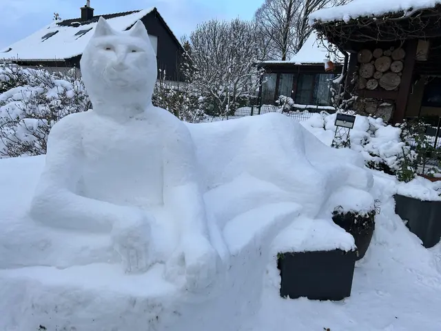 Wilhelm Dude aus Klein-Klecken schickte diese Aufnahme von einem spektakulären Kunstwerk aus Schnee und Eis | Foto: Wilhelm Dude
