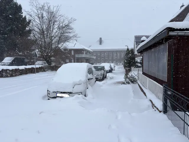 Auch die meisten Autos sind unter einer Schneeschicht verborgen