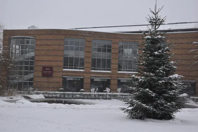 Der fast eingefrorene EMPORE-Teich | Foto: Axel-Holger Haase