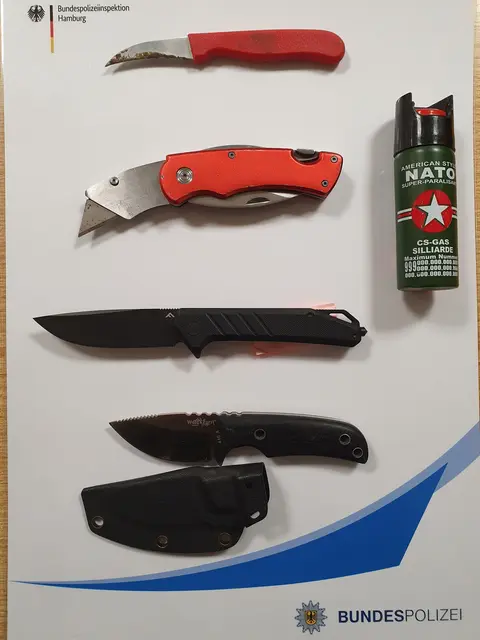 festgestellte Gegenstände (Auszug) | Foto: Bundespolizei_Presse