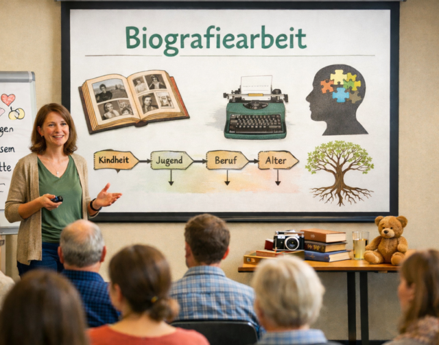 Vortrag über Biografiearbeit / Symbolbild  | Foto: sra_ChatGPT_image