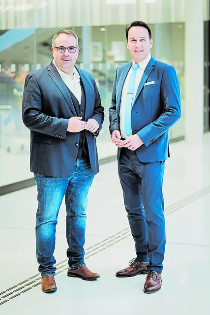 Die CDU-Abgeordneten Jan Bauer (li.) aus Buchholz und 
André Bock aus Winsen | Foto:  André Bock