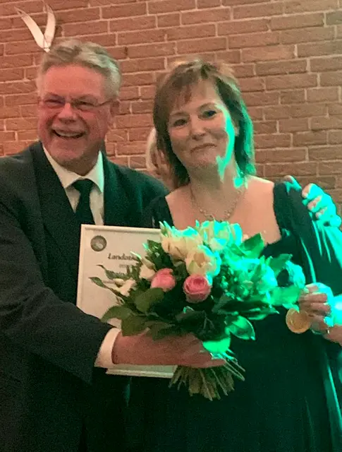 Kreissportleiter Schützenverband Nordheide und Elbmarsch Burkhard Becken_ Landeskönigin Regina Christen | Foto: Schützenkorps Stelle e.V.