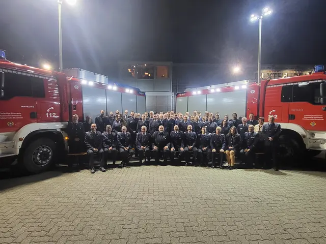Die Geehrten der Freiwilligen Feuerwehr Buxtehude