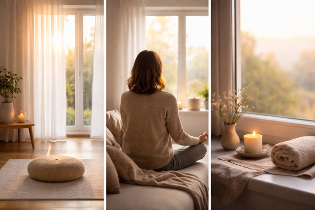 Meditation beruhigt den Verstand und löst Spannungen, die sich oft unbemerkt im Alltag ansammeln | Foto: KI generiert