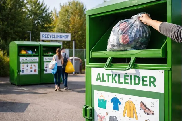 Textilien sollen gut verpackt und verschlossen in die Sammelbehälter gegeben werden (Symbilbild) | Foto: jvp_KIgeneriert