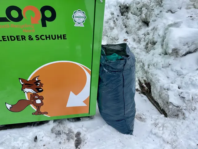Auch hier wurde ein Sack neben die Container gestellt.