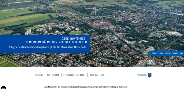 Screenshot der Internetseite ISEK Buxtehude | Foto: Hansestadt Buxtehude