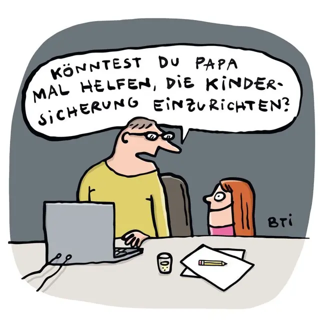 Digitaler Naivling heißt die Karikatur von Bettina Schipping. 
 
  | Foto: Bettina Schipping/ Deutscher Karikaturenpreis