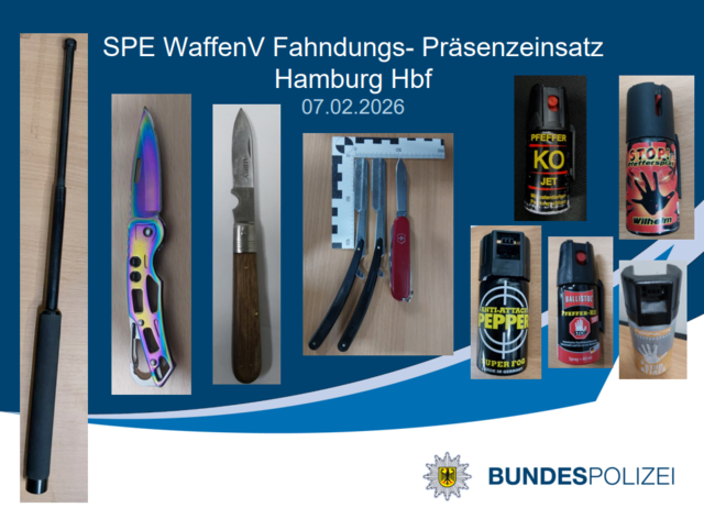 Exemplarischer Auszug der Sicherstellungen der Bundespolizei aus dem Einsatz | Foto: Bundespolizei
