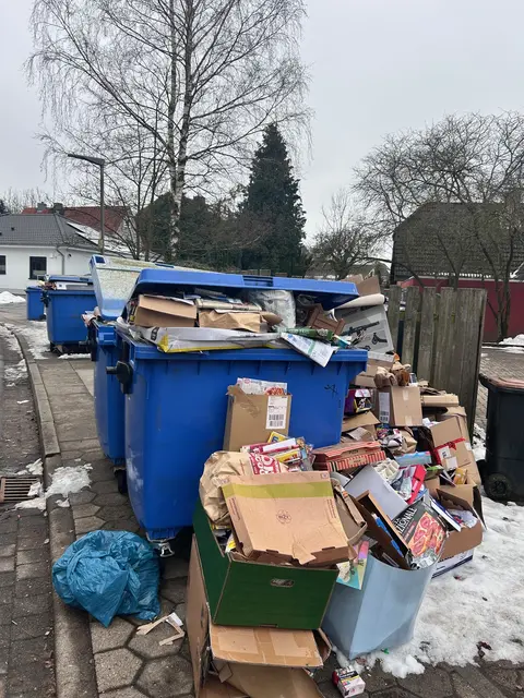 Da hat sich ganz schön etwas angesammelt: Papiermüll in Winsen | Foto: bs