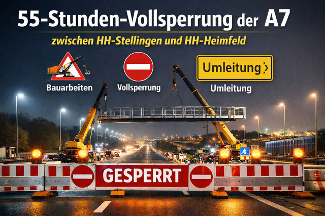 Vollsperrung (Symbolbild) | Foto: jvp_KIgeneriert