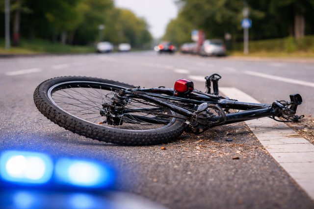 Verkehrsunfall mit Fahrrad (Symbolbild) | Foto: jvp_KIgeneriert
