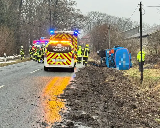 Die Unfallstelle in Ohrensen | Foto: Polizei