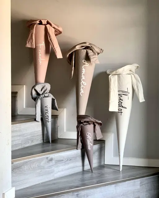 20 personalisierte Stoffschultüten werden in Harsefeld an Kinder verschenkt | Foto: fadenzug – Alina Samavat