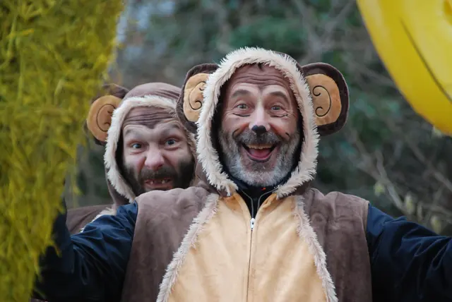 Diese beiden Herren sind Teil des "Affentheaters"  | Foto: Faslamsclub Hörsten