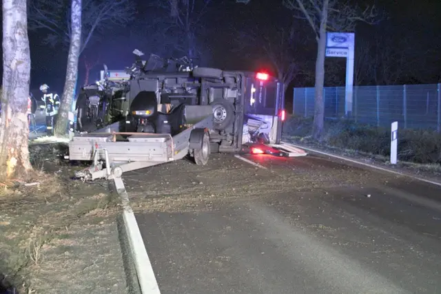 Die Unfallstelle | Foto: Jürgen Bockelmann / FF Harsefeld