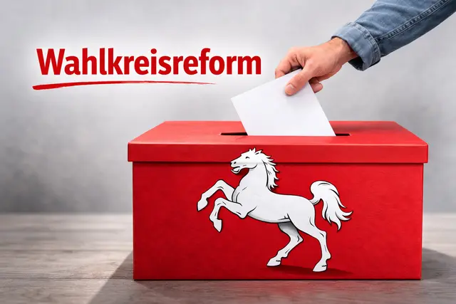 Die von der rot-grünen Koalition auf den Weg gebrachte Wahlkreisreform in Niedersachsen wird von der CDU in dieser Form abgelehnt | Foto: KI-generiert