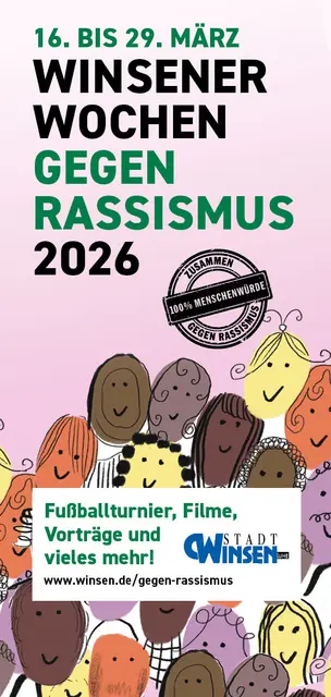 Bunt ist Trumpf: Das Werbeplakat für die Winsener Wochen gegen Rassismus | Foto: Stadt Winsen