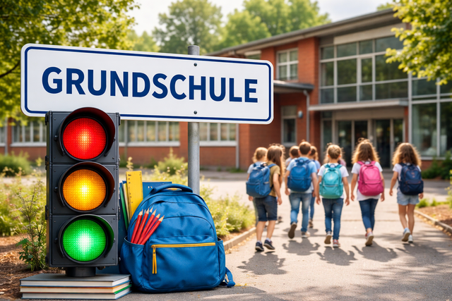 Per Ampelfarben wird angezeigt, wie es um die räumlichen Kapazitäten an den Stader Grundschculen bestellt ist | Foto: KI-generiert