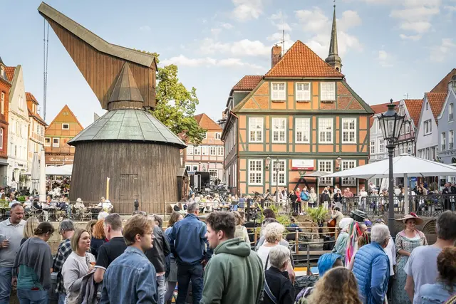 In die historische Stadtwaage (Fachwerkhaus) zieht bis auf Weiteres die Stader Tourist-Info | Foto: SMTG/Thomas Ertmer