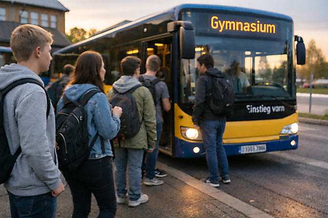 Ein Gratis-Busticket für Oberstufenschüler: eine im Prinzip gut Idee - aber wohl kaum bezahlbar für den Landkreis Stade | Foto: KI-generiert
