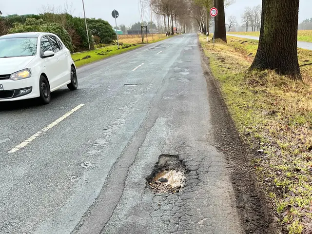 Dieser "Stoßdämpfer-Killer" lauert auf der Kreisstraße im Harsefelder Ortsteil Griemshorst | Foto: E.G.