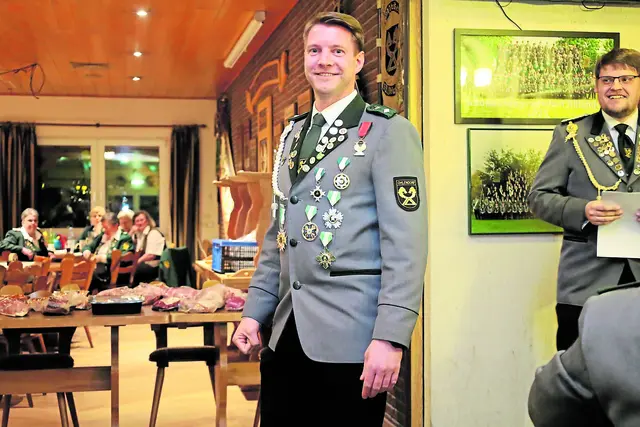 Den begehrten Hubertusorden erhielt Heiko Dinse (Teiler 109,3). | Foto: Sk Ohlendorf