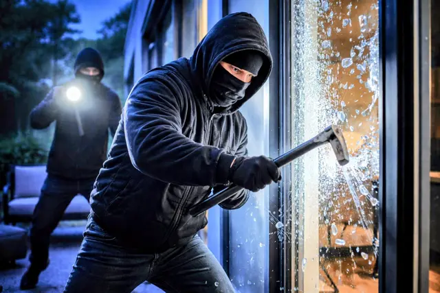 Einbruch durch die Terrassentür. | Foto: KI Erstellt.