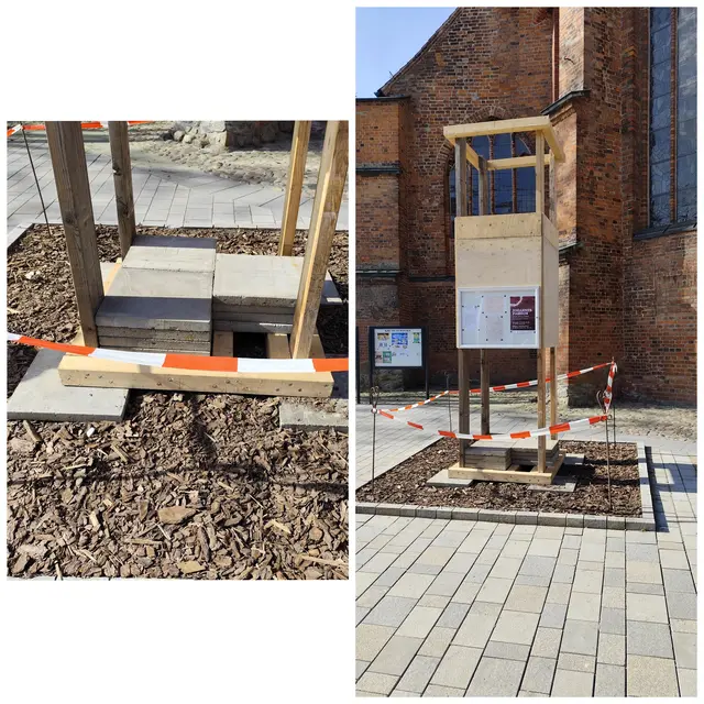 Hier haben im letzten Jahr Schulkinder mit vollem Einsatz, für viel Geld, Gräser und  Blumenzwiebeln gepflanzt. Nur um 2 m versetzt wäre alles gut. | Foto: Rüdiger Störtebecker