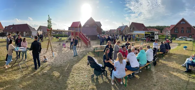 Erst Grund zum Bauen, dann Grund zum Feiern: Nach Fertigstellung eines Baugebietes in Hanstedt hatte die Sparkasse Harburg-Buxtehude zum Nachbarschaftsfest eingeladen | Foto: SHB