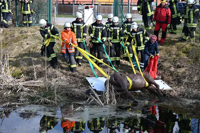 Das Ausbildungszentrum bot ein realitätsnahes Szenario für die Feuerwehrübung | Foto: Mathias Wille
