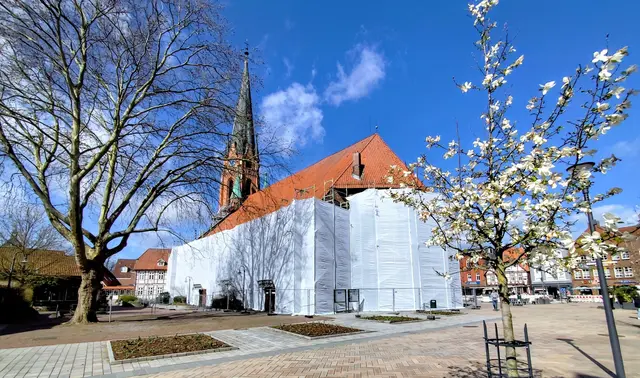 Die St. Marien Kirche im neuen Kleid. | Foto: Rüdiger Störtebecker