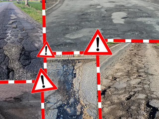 Die Collage zeigt eine kleine Auswahl der eingesandten Leserfotos mit den schlimmsten Schlaglöchern in der Region | Foto: privat/jd