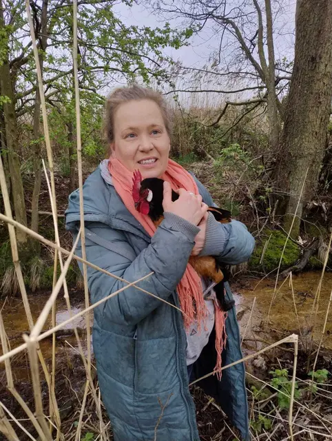 Janina Stemmer rettete den Hahn | Foto: Janina Stemmer