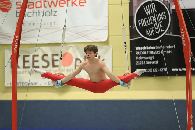 Bundeskaderturner Max Henri Hermann (14), hier bei der 08 Sportgala an den Ringen, feierte ein starkes Comeback und blickt erwartungsvoll in die anstehende Einzelsaison  | Foto:  M. Büttner