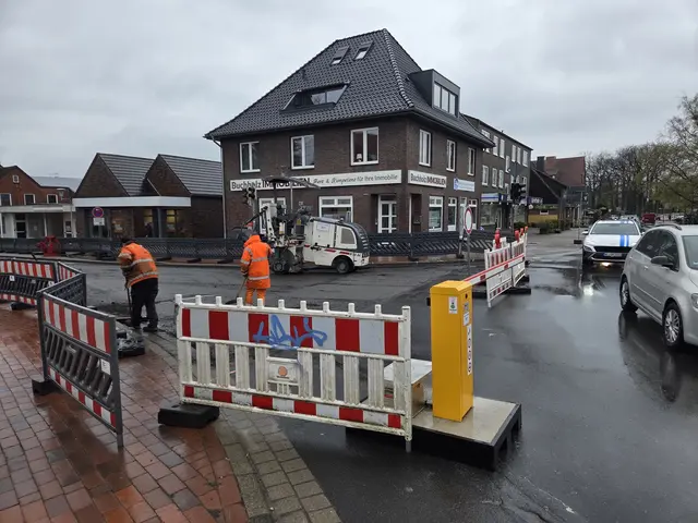 Die Neue Straße ist an der Einmündung Schützenstraße / Bremer Straße gesperrt | Foto: André Welle