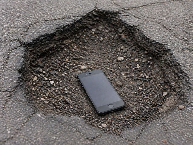 Symbolfoto: Das Handy, das den Notruf versendet hat, lag unversehrt in einem Schlagloch | Foto: ChatGPT